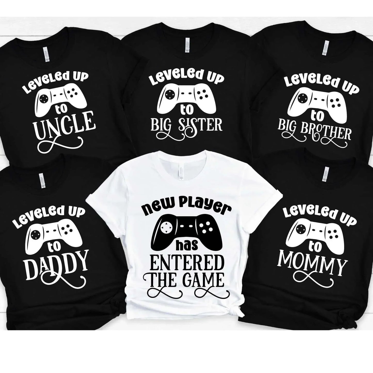 Pregnancy Reveal Shirts, Baby Announcement to Grandparents, Baby Shower Gifts, Video Game Family Matching T-shirts, 1st Time Parents HMDesignStudioUS