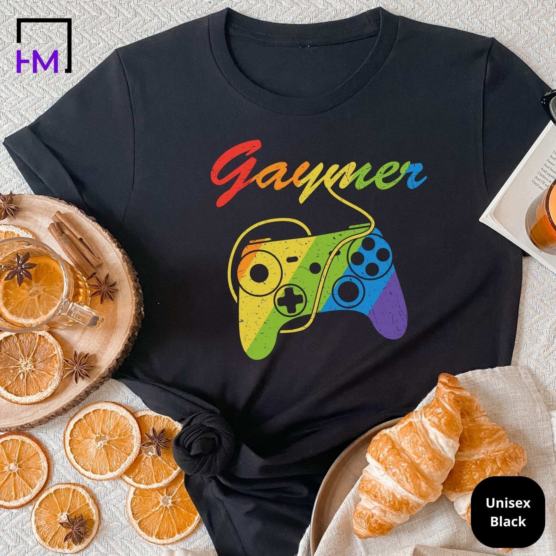 Pride Shirt, Gamer Rainbow, Human Rights Love is Love Shirt, Retro Hippie Shirt, Equality T-Shirt, LGBTQ Support Shirts, LGBTQ Pride Shirts