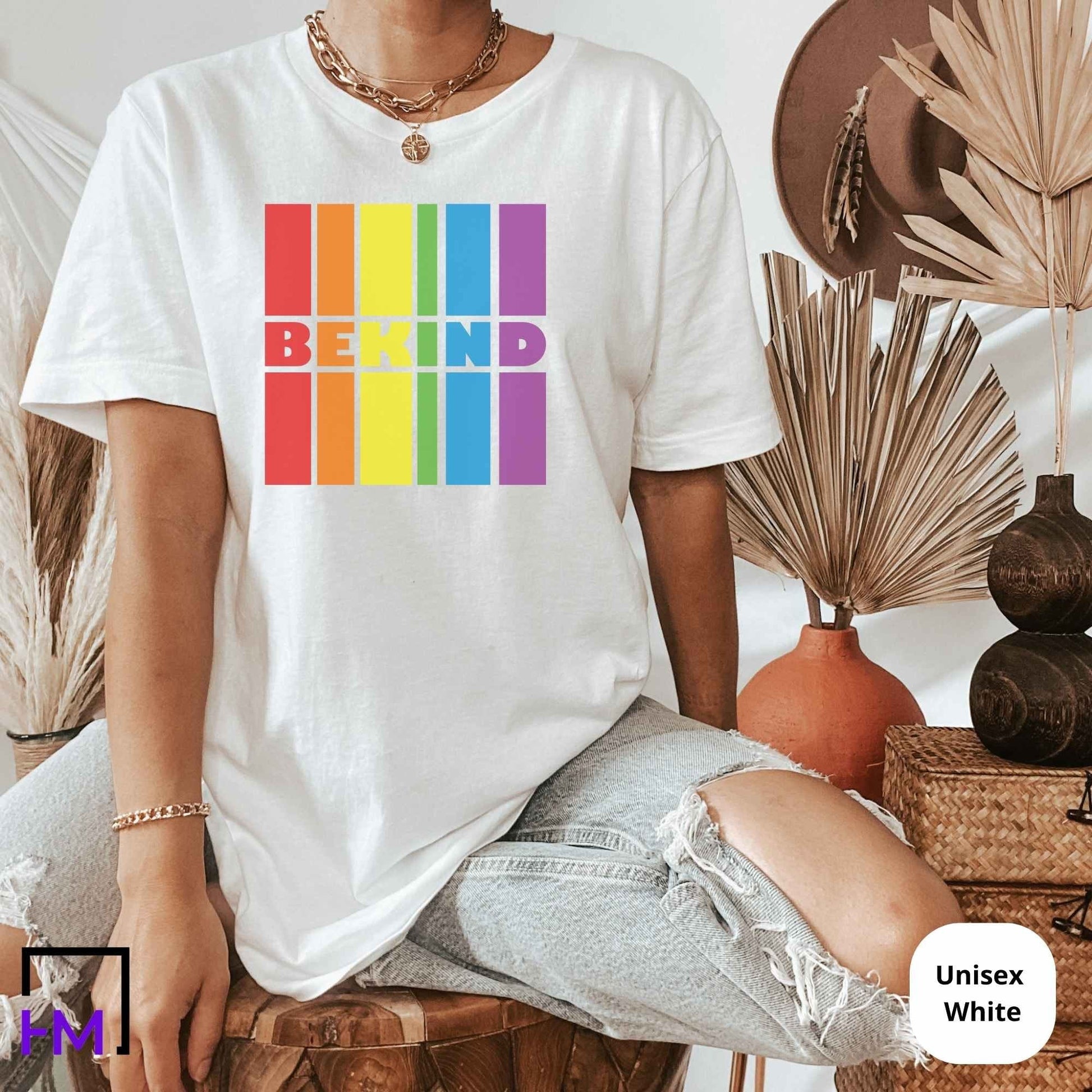 Pride Shirt, LGBT Shirt, LGBTQ Ally Shirt, Pride Shirt Women, Lesbian T-Shirts, Gay Pride, Be Kind Tshirt, Trans Ally Sweatshirt, Equal Tee HMDesignStudioUS