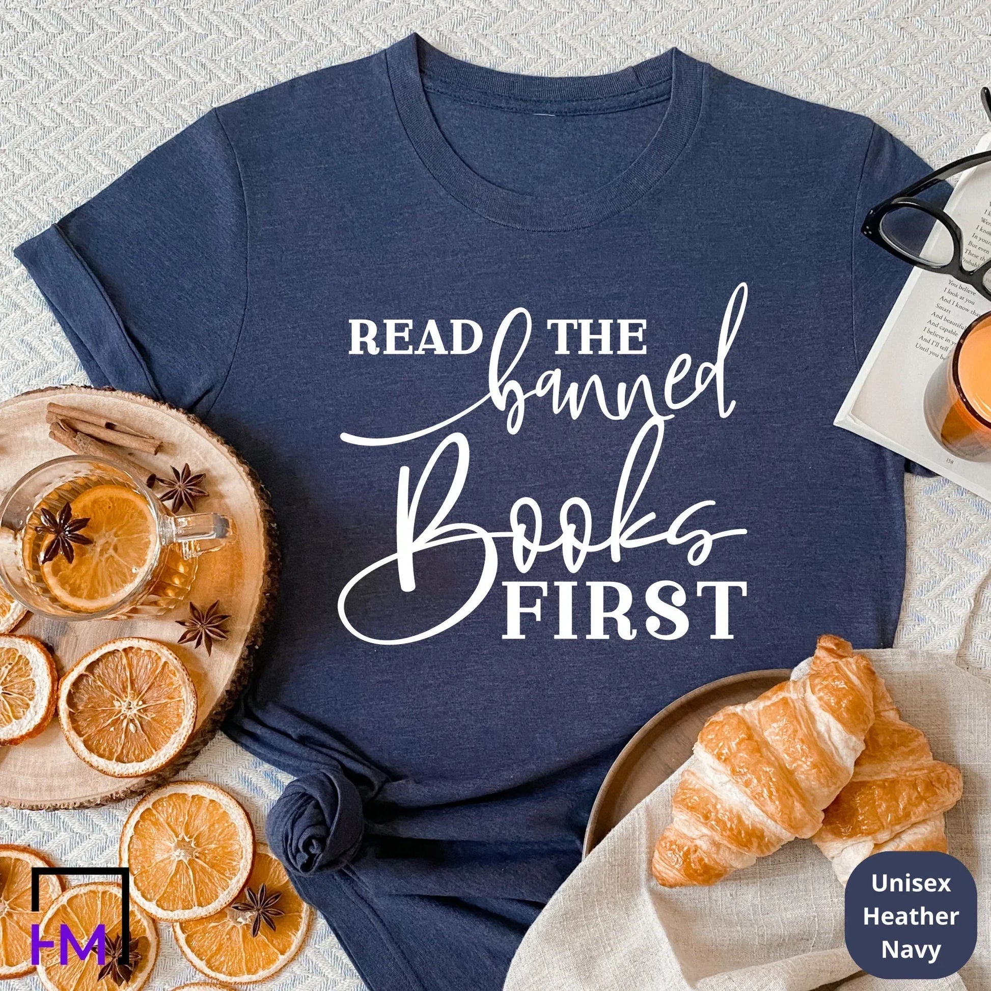 Read Banned Books, Reading Lover Shirt | Gift for Bookworm, English Teacher, Librarian, Writer, Social Justice Protest | Appreciation gift HMDesignStudioUS