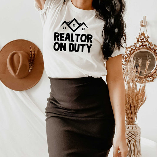 Realtor on Duty, Funny Real Estate Agent Shirt, Great for Real Estate Marketing
