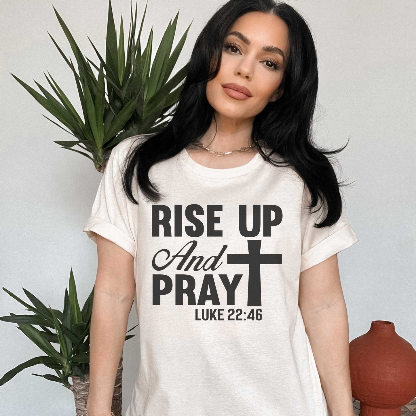 Rise Up and Pray Shirt about God for Women HMDesignStudioUS