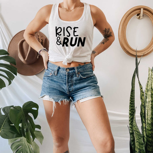Rise and Run, Funny Running Shirts for Men or Women