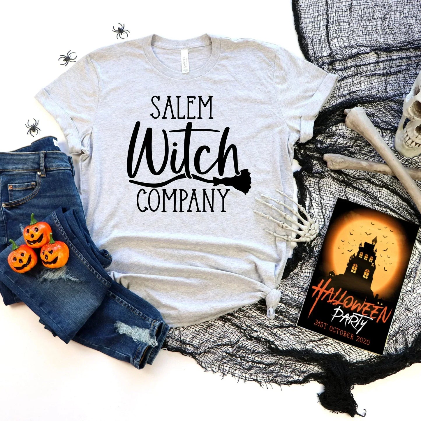 Salem Witch Company Halloween Sweater, Halloween Crewneck, Funny Halloween Party, Cute Halloween Hoodie, Halloween Cat Shirt, Witch Shirt