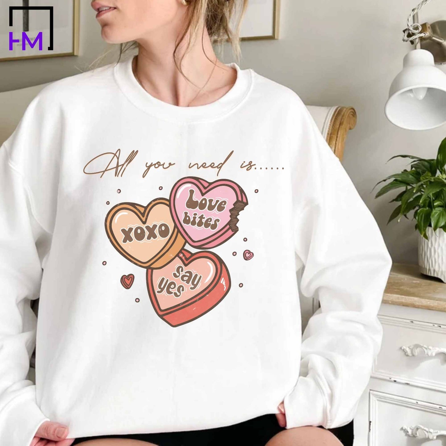 Say Yes, Retro Valentines Day Shirt, Womens Valentines Day Gift, Couples Valentine Shirt, Girl Valentine Shirt, Self Love Valentine HMDesignStudioUS