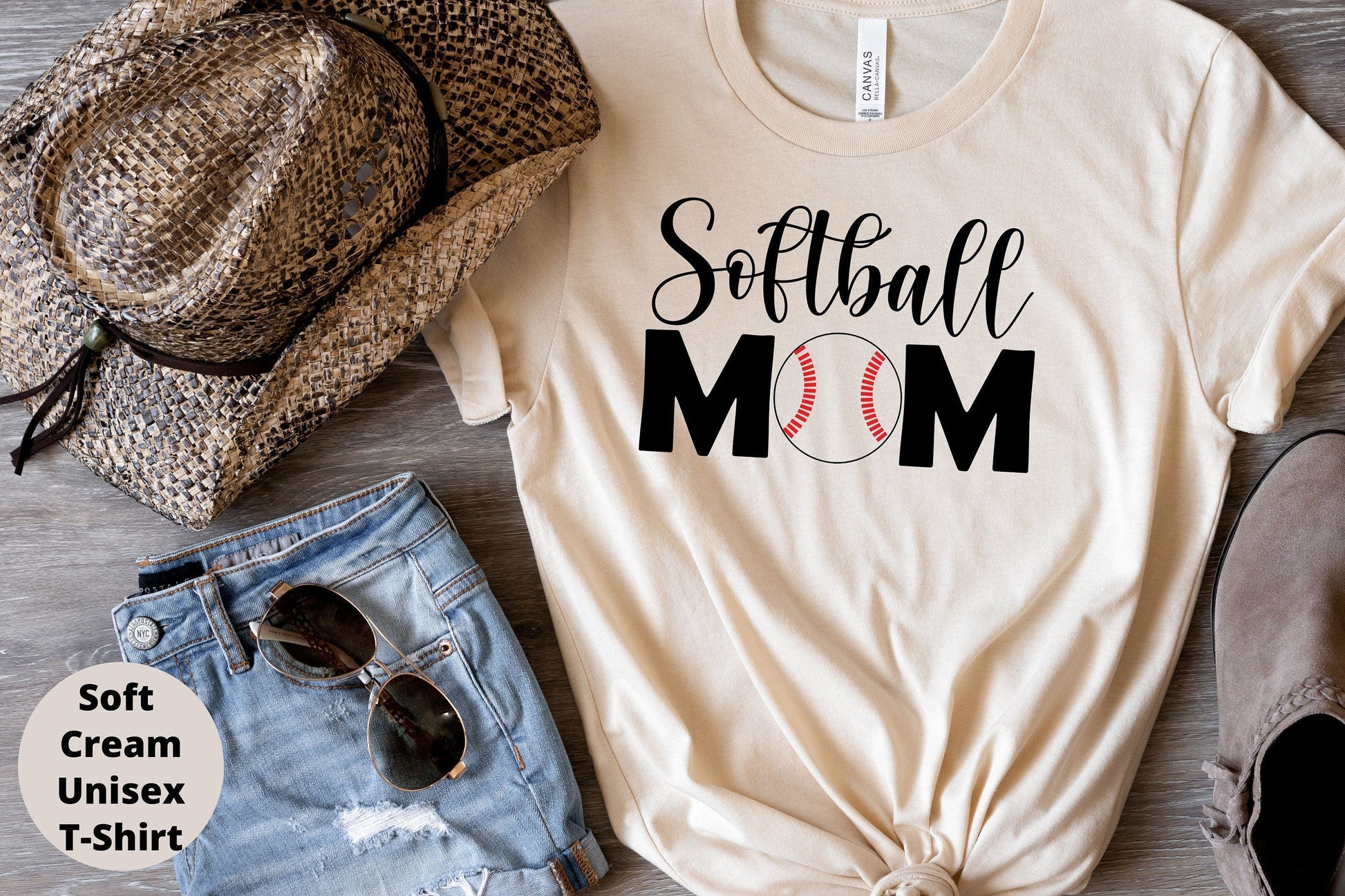 Softball Mom Shirt, Soft Ball Mama Sweatshirt, Mother's Day Shirt, Wife Shirt, Sports Mommy, Baseball Lover, Boy Mom, Mother T-shirt HMDesignStudioUS
