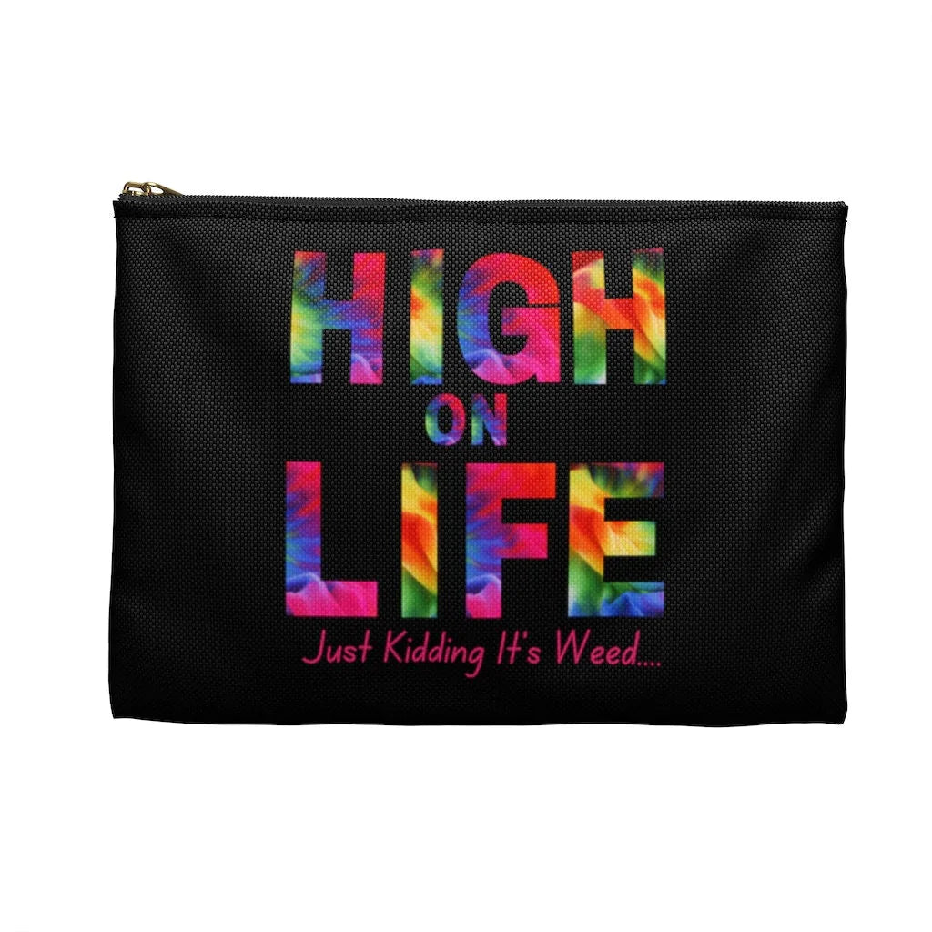 Stash Bag, It's Weed Tie Dye, Funny Stoner Girl Makeup Bag, Weed Bag, Stoner Gift for Her, Stoner Kit, Marijuana Gift, Cannabis Lover Pouch HMDesignStudioUS