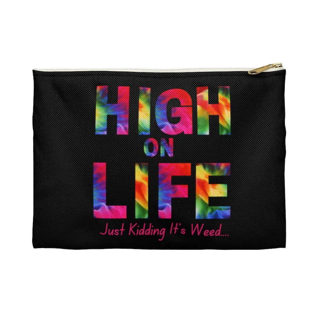 Stash Bag, It's Weed Tie Dye, Funny Stoner Girl Makeup Bag, Weed Bag, Stoner Gift for Her, Stoner Kit, Marijuana Gift, Cannabis Lover Pouch HMDesignStudioUS