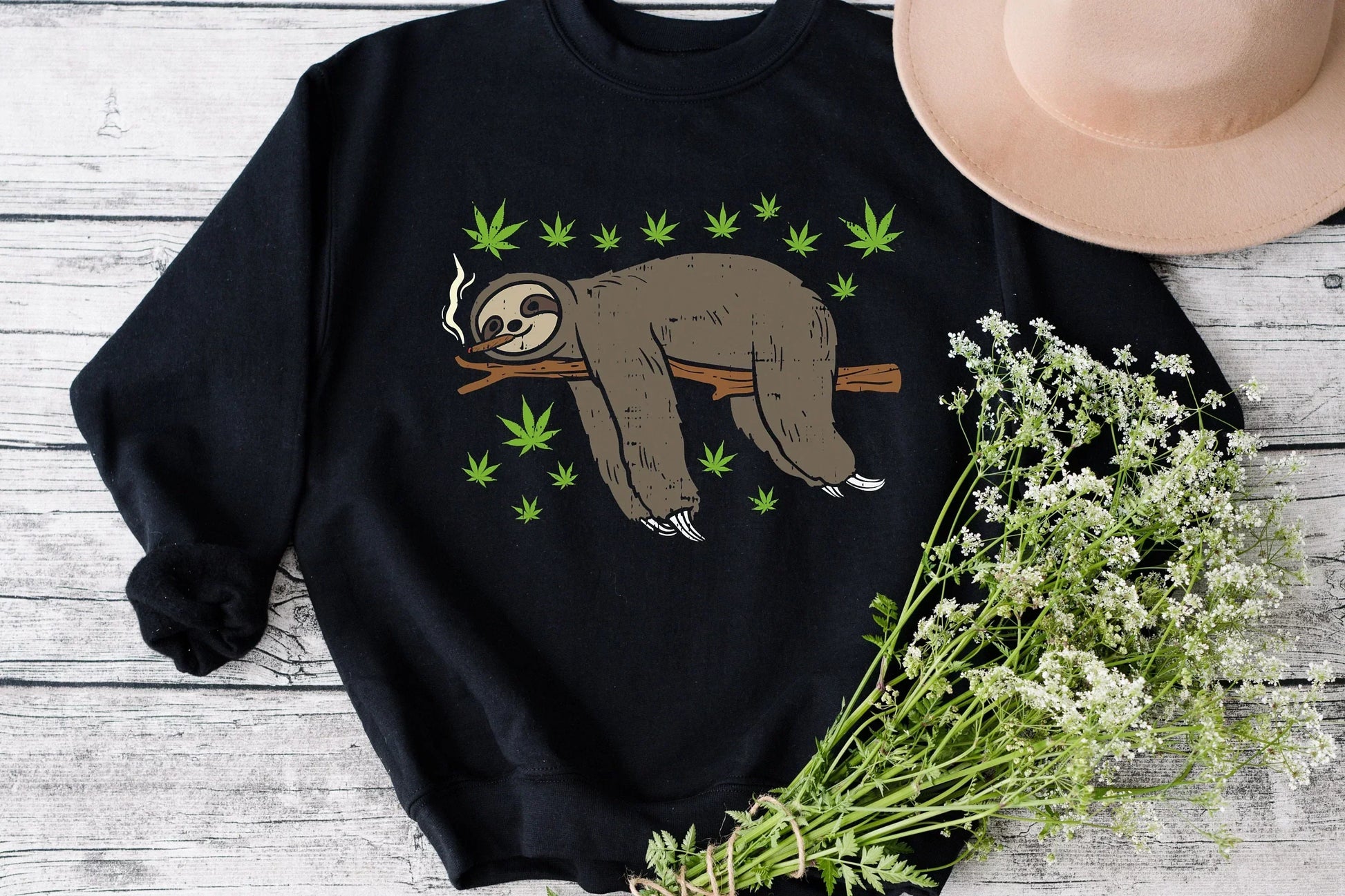 Stoner Gifts, Hippie Clothes, Weed Gifts, Weed Shirt, Sloth Gift, Stoner Girl, Stoner Gift for Him, Stoner Gift for Her, Marijuana T shirts HMDesignStudioUS
