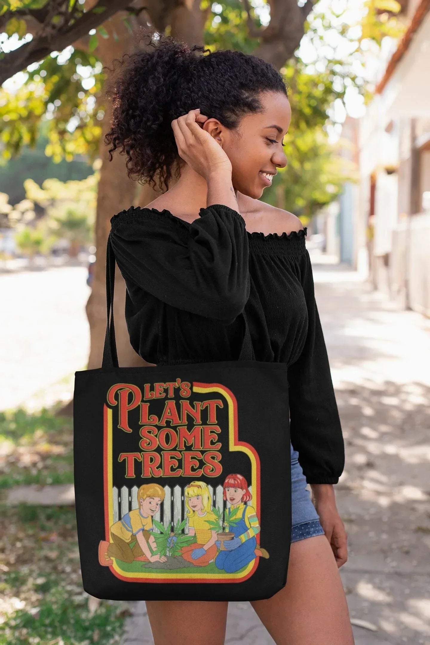 Stoner Gifts, Large Tote Bag with Pockets, Retro, Reusable Canvas Bag, Stoner Girl Beach Bag, Stoner Gifts for Her, Weed Gift, Gift for Mom HMDesignStudioUS