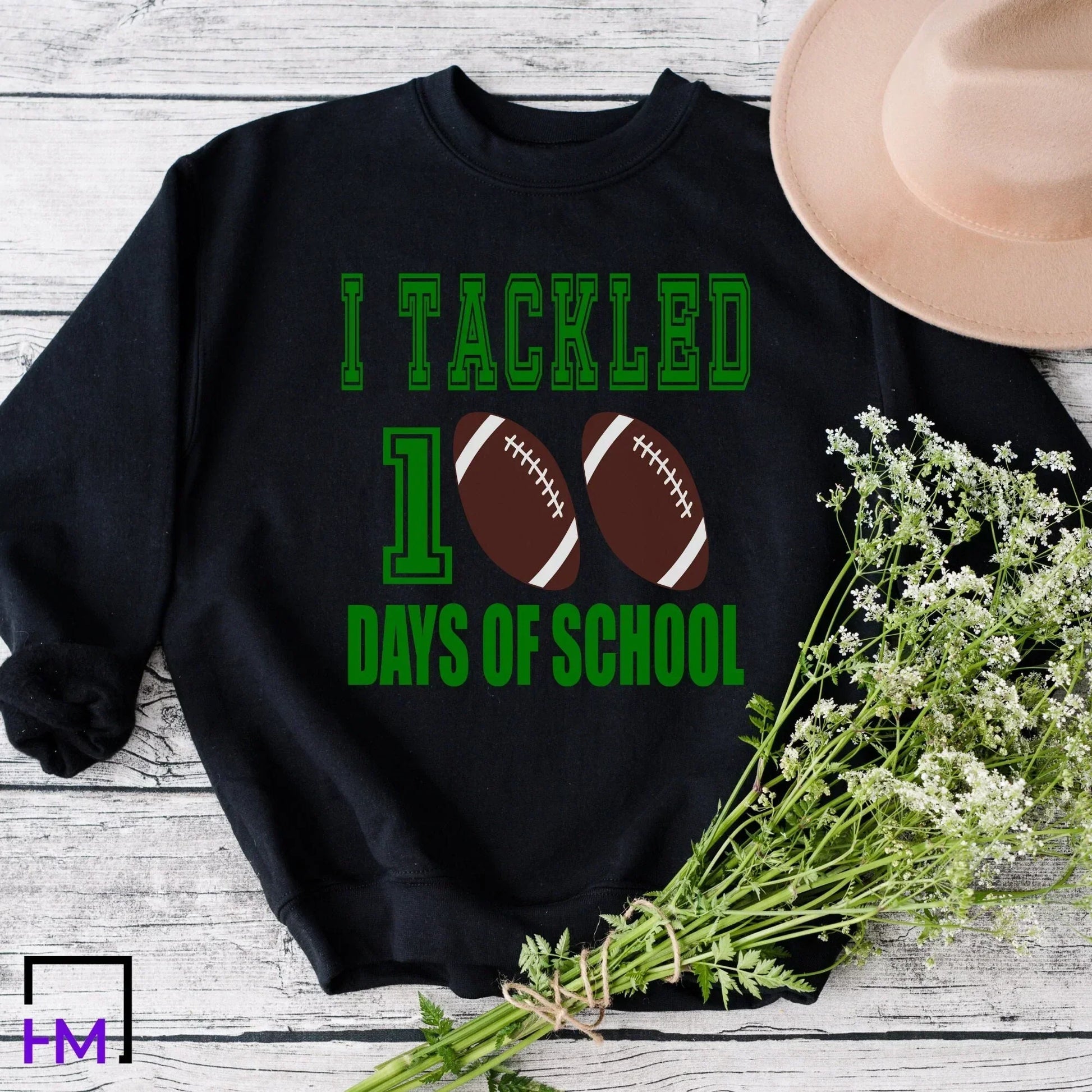 Tackled 100 Days of School Shirt