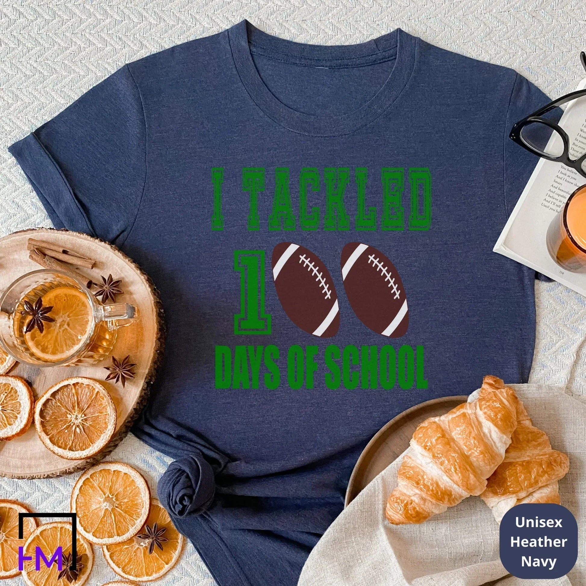 Tackled 100 Days of School Shirt