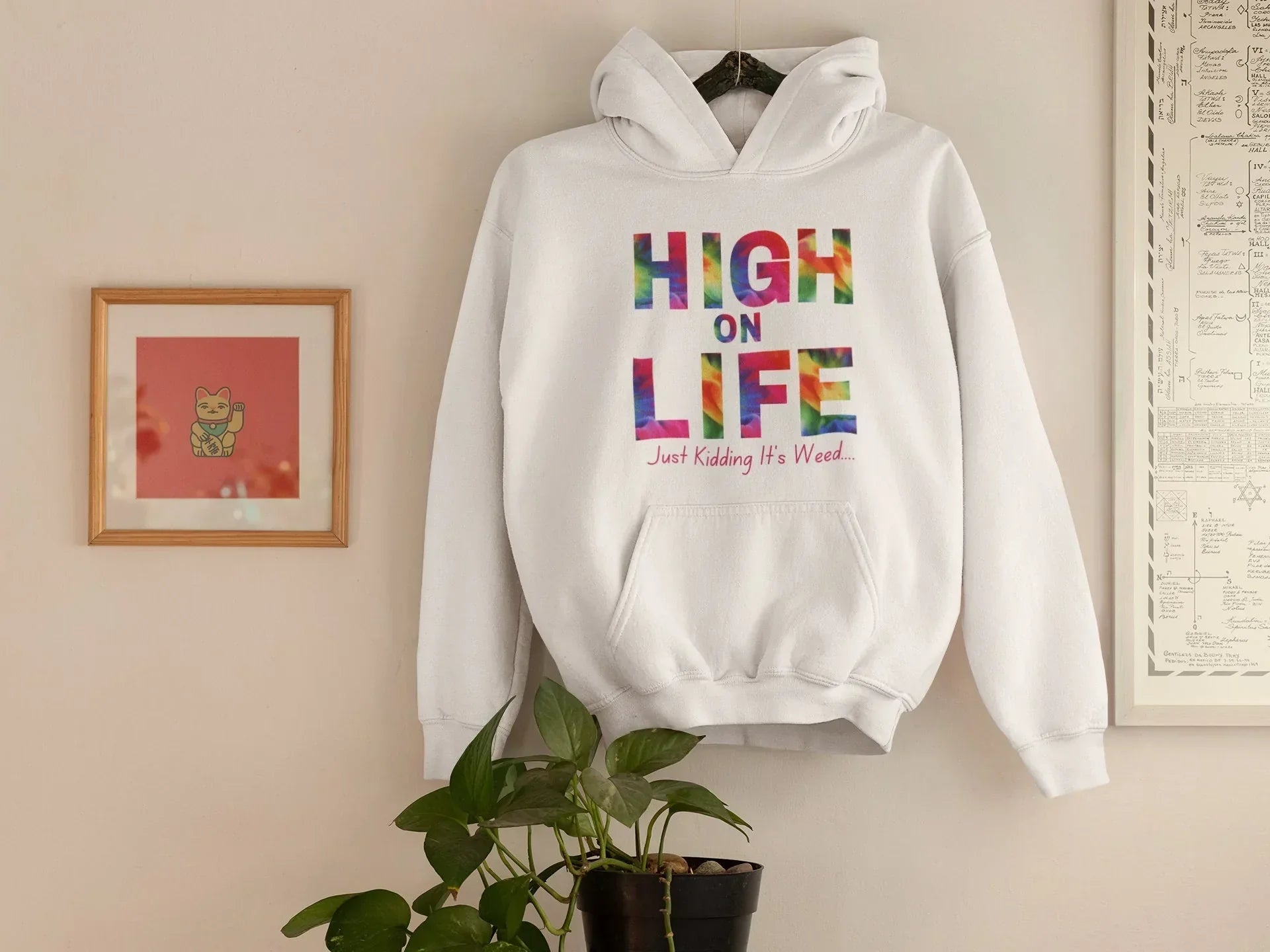 Tie Dye High On Life... Just Kidding It's Weed, Sarcastic Stoner Shirt HMDesignStudioUS