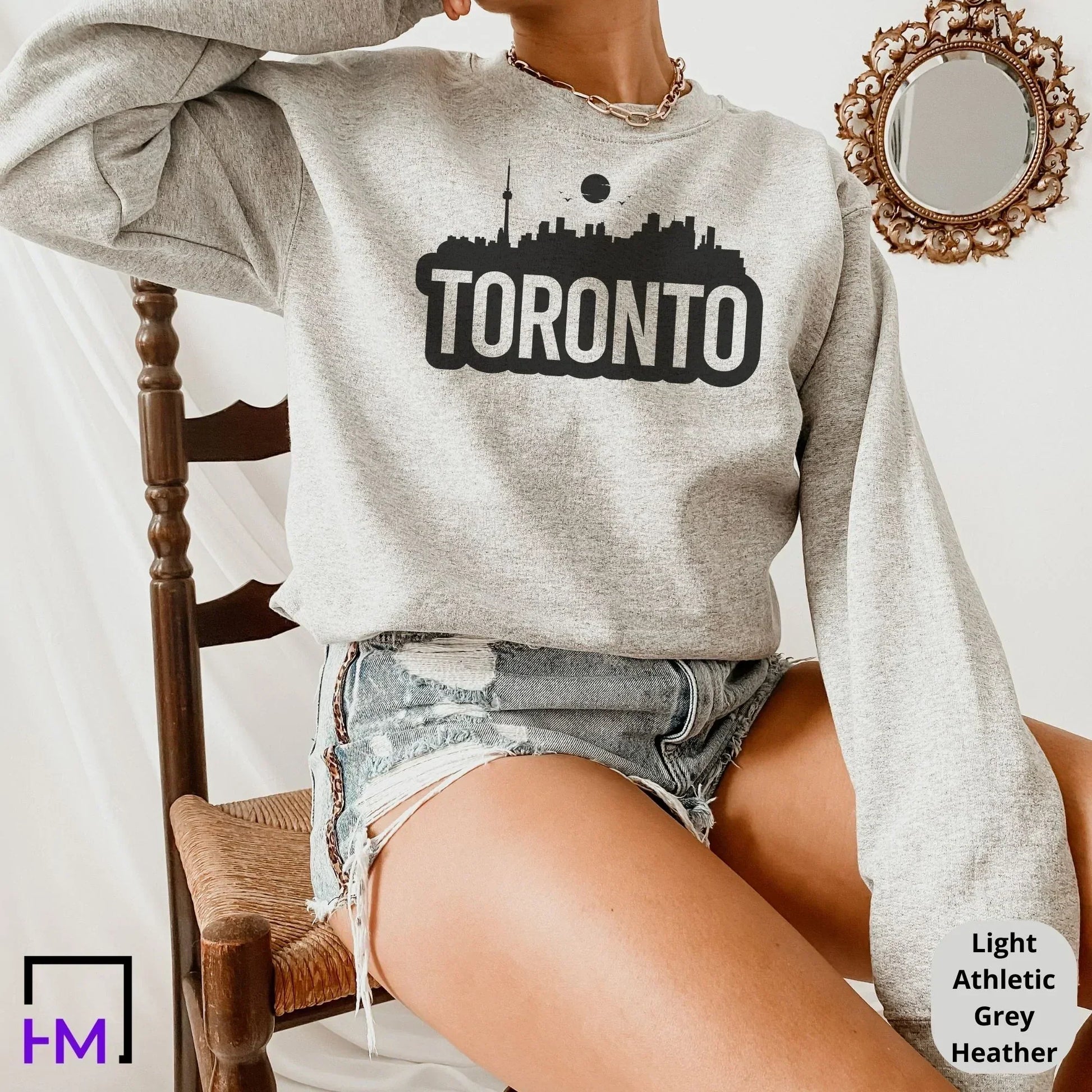 Toronto Skyline Shirt, Toronto Gift Ideas For Women or Men, Toronto Canada Sweatshirt, T-Shirt or Hoodie HMDesignStudioUS