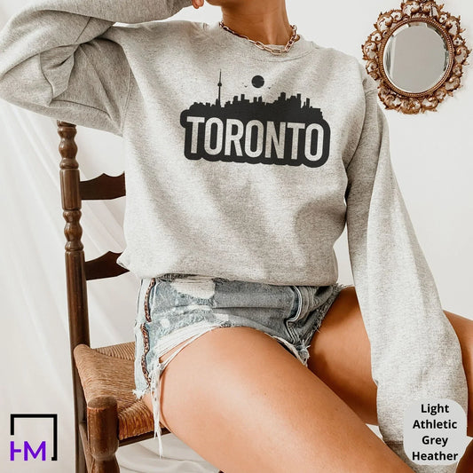 Toronto Skyline Shirt, Toronto Gift Ideas For Women or Men, Toronto Canada Sweatshirt, T-Shirt or Hoodie