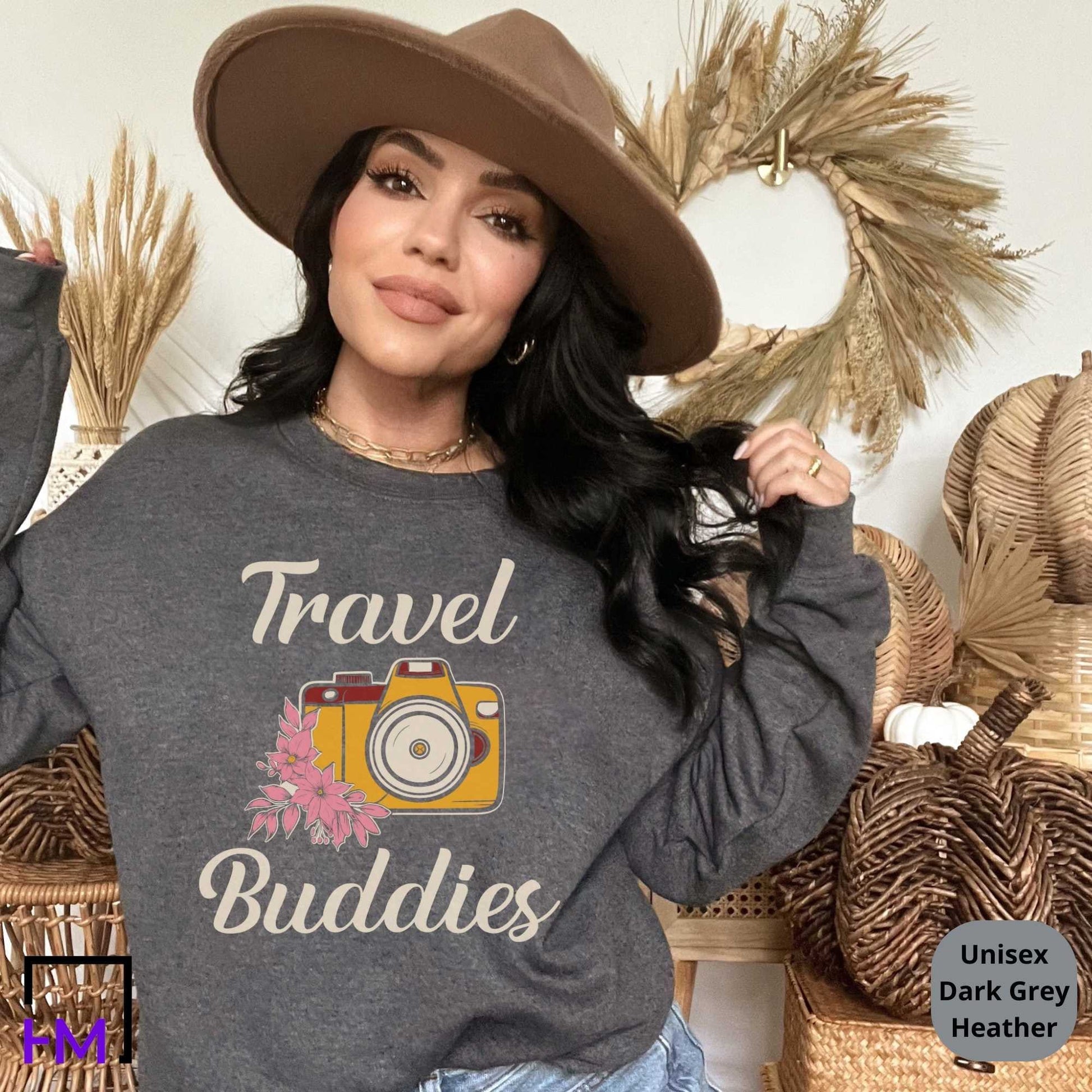 Travel Buddies Shirt, Girls Sisters Trip Gifts