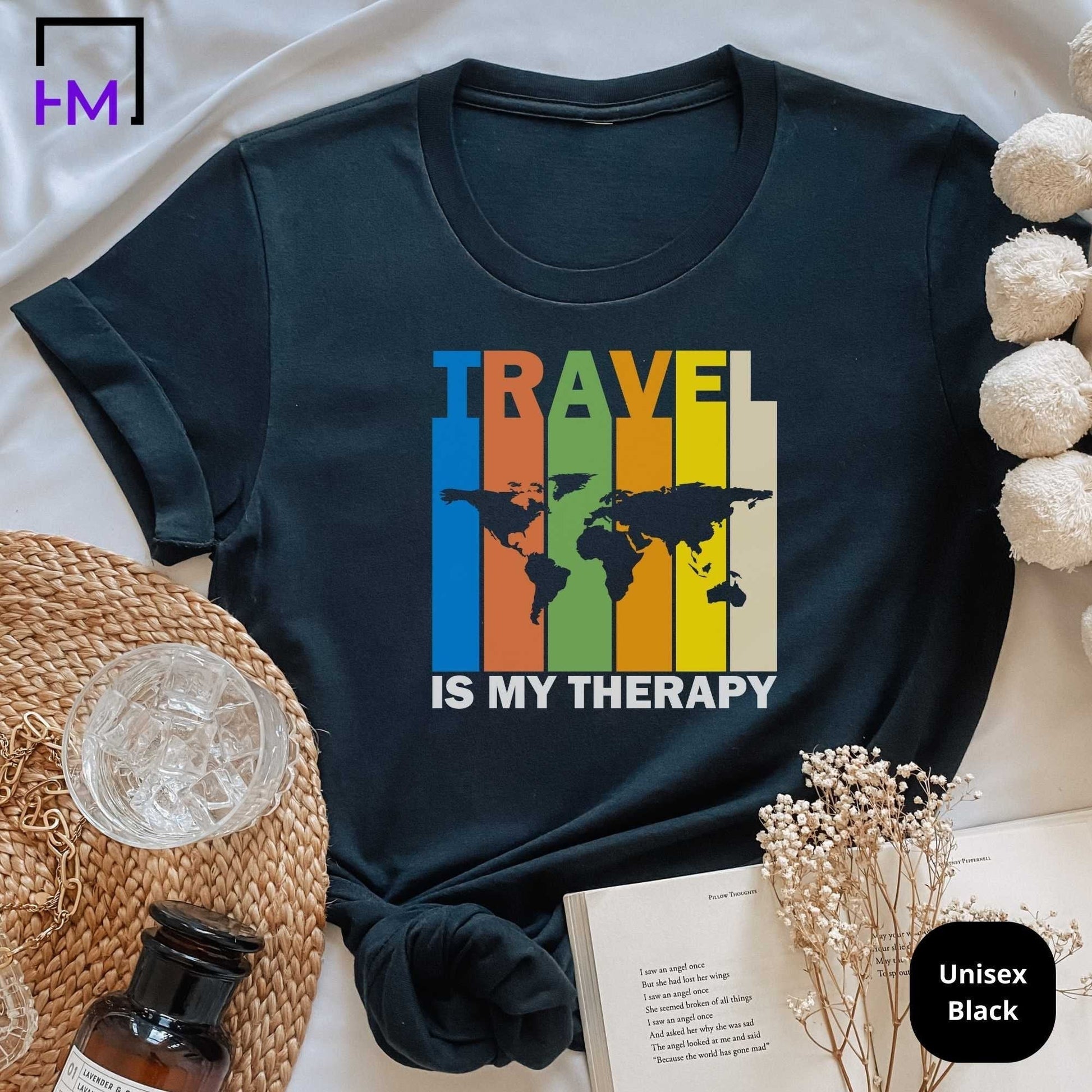 Travel Therapy Shirt | International World Traveling Buddies, Girls Trip Gift, Mother Daughter Vacation, Besties Reunion-Plus Size Men Women HMDesignStudioUS