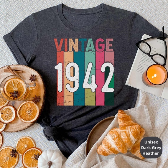 Vintage 1942 Shirt! Celebrate a Lifetime of Memories with Our Funny 80th Birthday Shirt