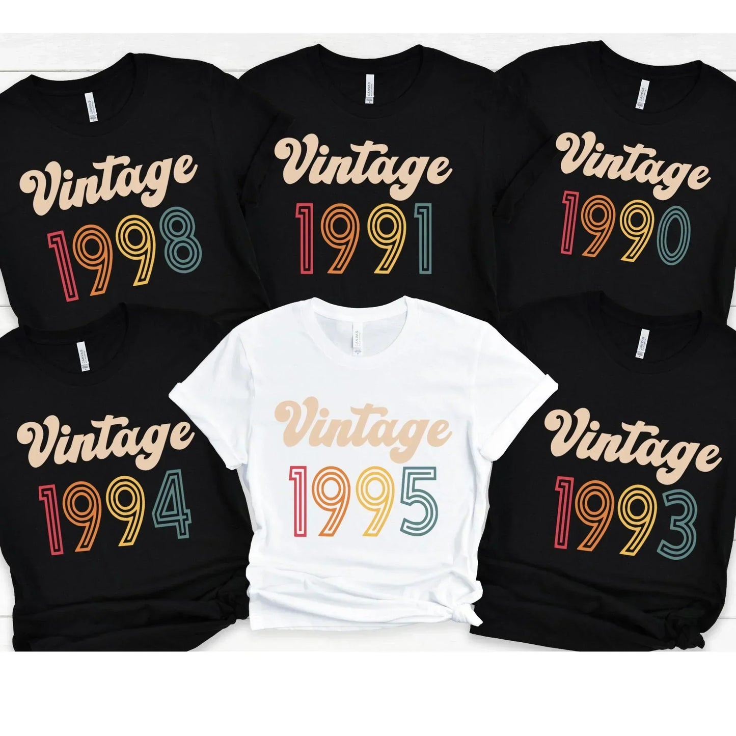 Vintage Birthday Shirts, Great for 90s babies, 30th Birthday T-shirt or 25th, 26th, 27th, 28th, 29th Birthday Gift for Party Celebration HMDesignStudioUS