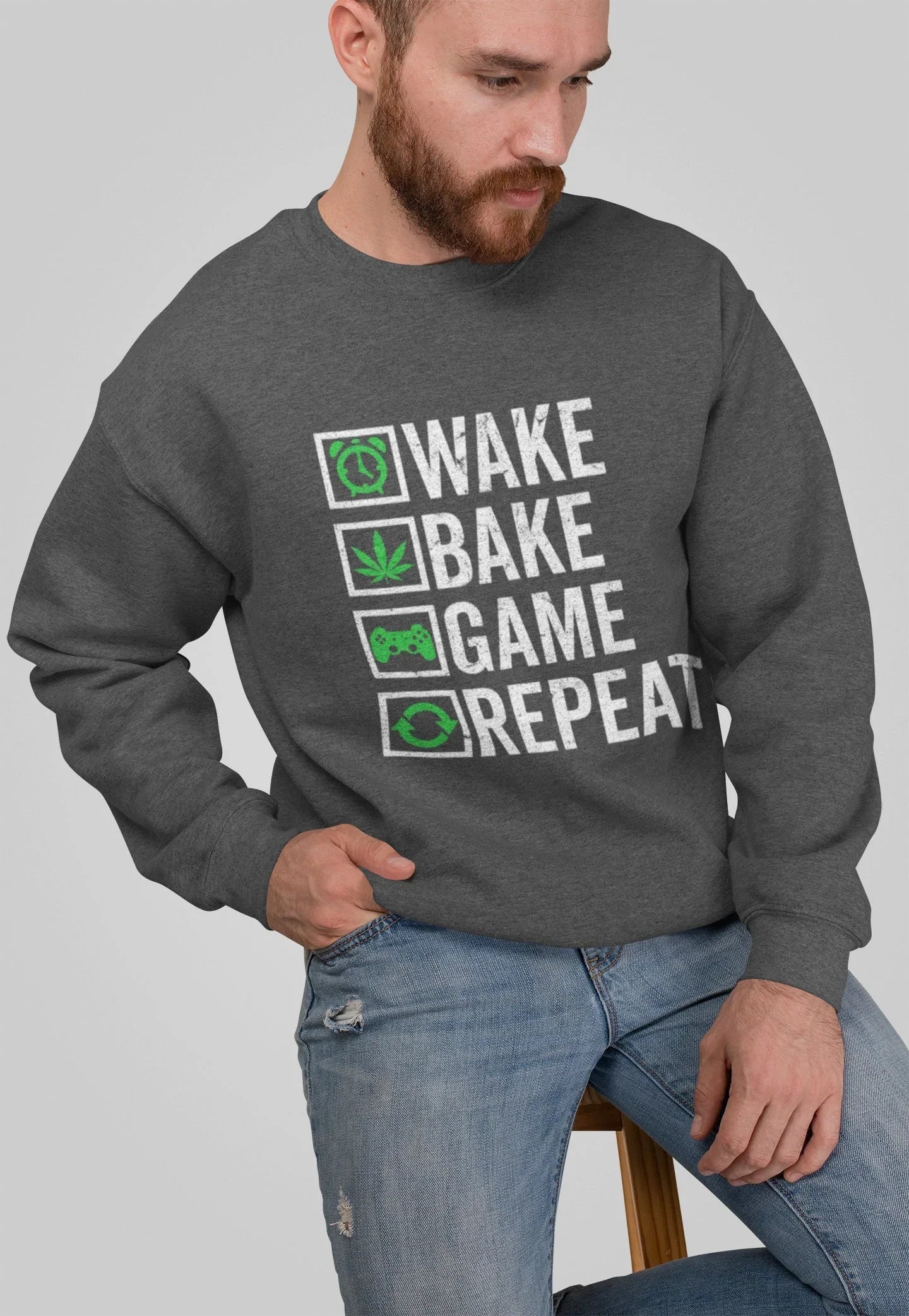 Wake Bake Game, Gamer Stoner Shirt