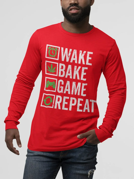 Wake Bake Game, Gamer Stoner Shirt