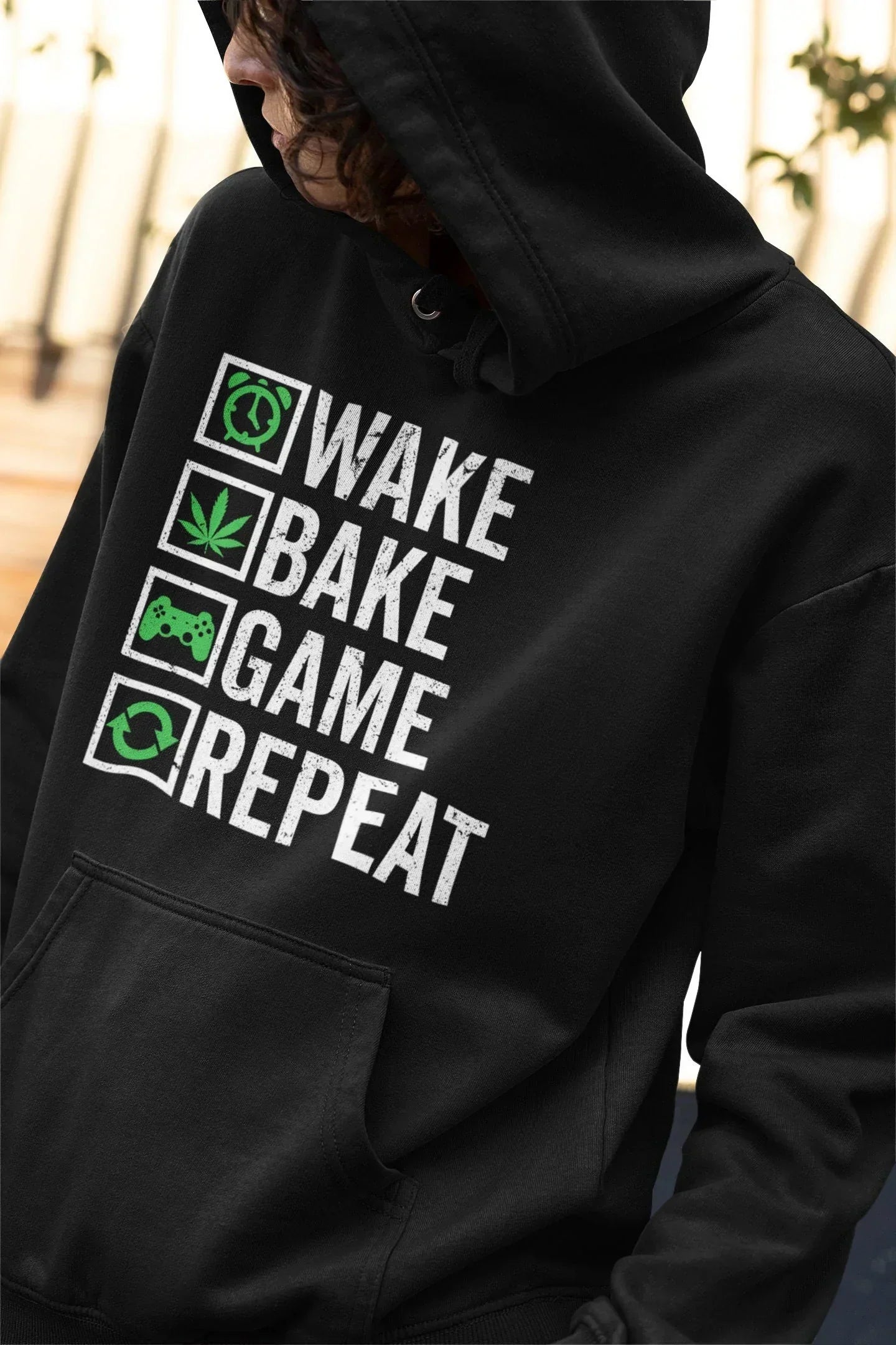 Wake Bake Game, Gamer Stoner Shirt HMDesignStudioUS