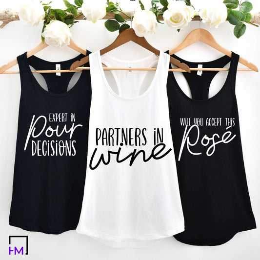 Wine Themed Bachelorette Shirts, Bachelorette Party Shirts