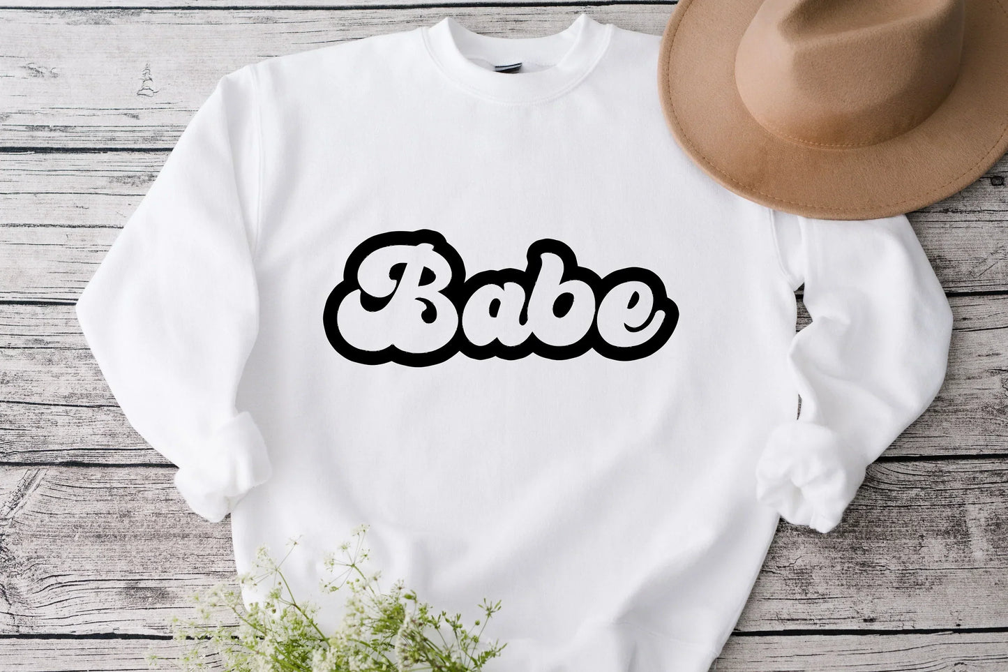 babe shirt, cute womens sweatshirt, gift for girlfriend, babe sweatshirt, babe barbie shirt, pink babe, valentines sweatshirt, valentines HMDesignStudioUS